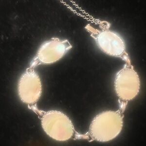 Vintage Whiting & Davis Company Mother of Pearl Bracelet